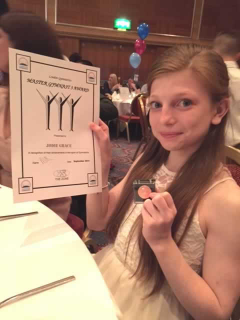 Jodi with her Certificate and Pin